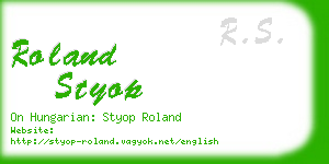 roland styop business card